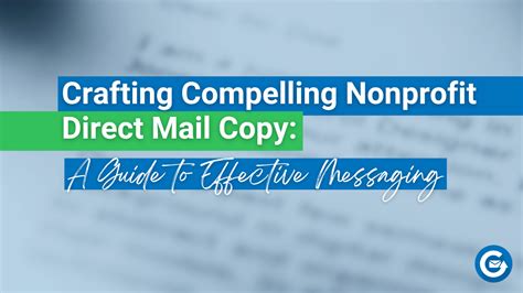 Crafting Compelling Nonprofit Direct Mail Copy: A Guide to .
